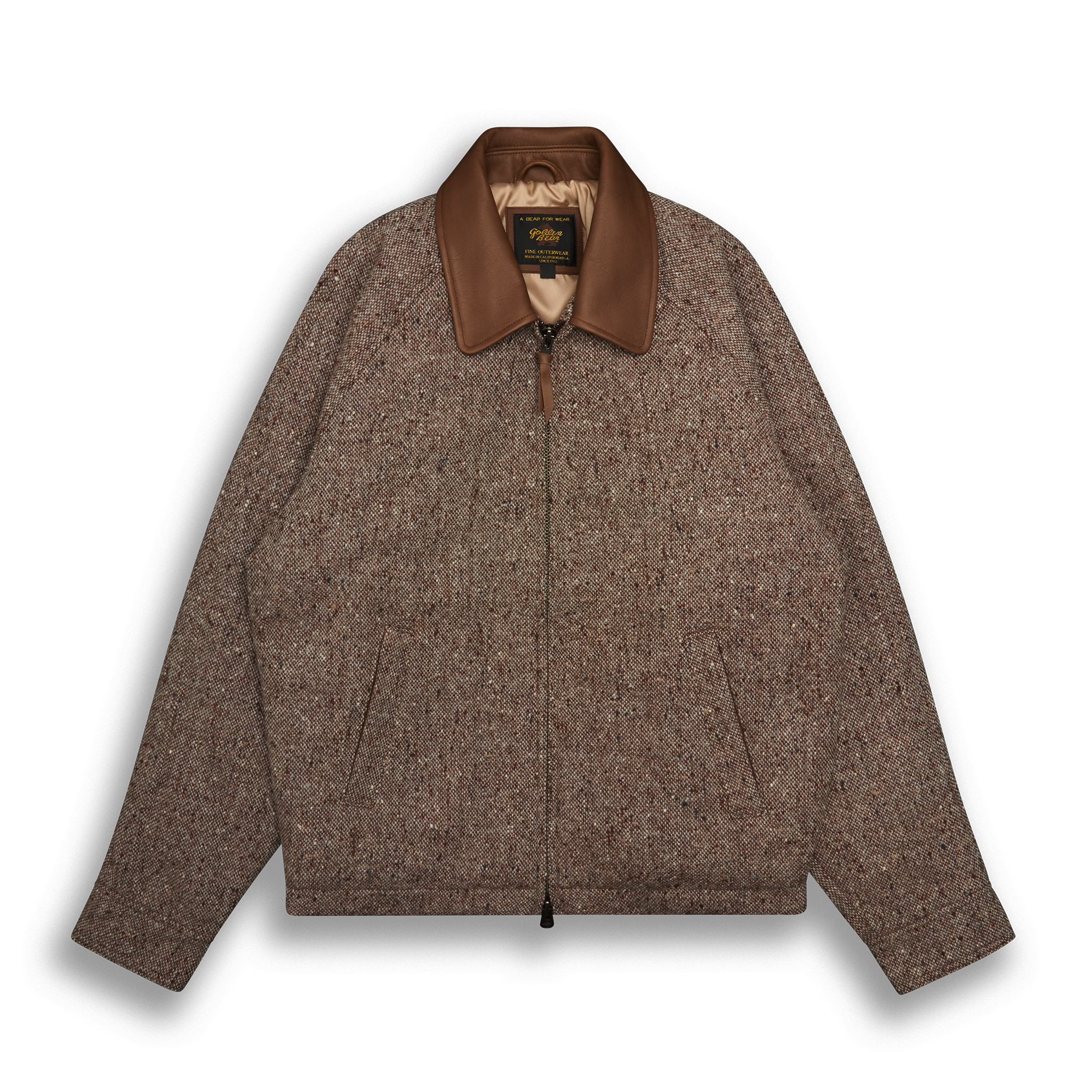 THE DUNBAR - Brown Donegal Wool Classic Fit - Golden Bear Sportswear