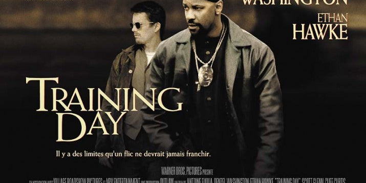 DENZEL WASHINGTON WEARS GOLDEN BEAR IN TRAINING DAY
