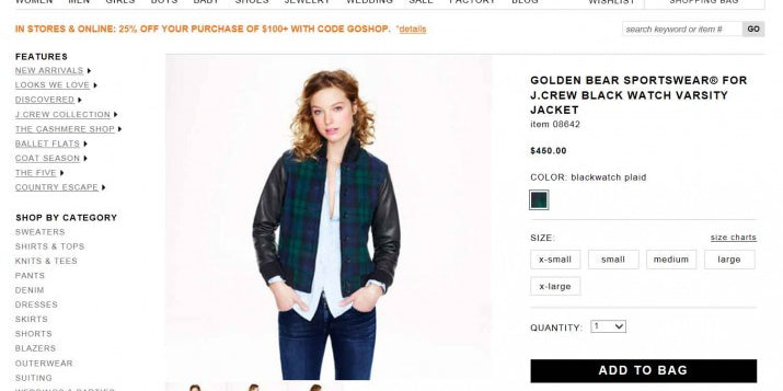 GOLDEN BEAR FOR J. CREW WOMEN’S!