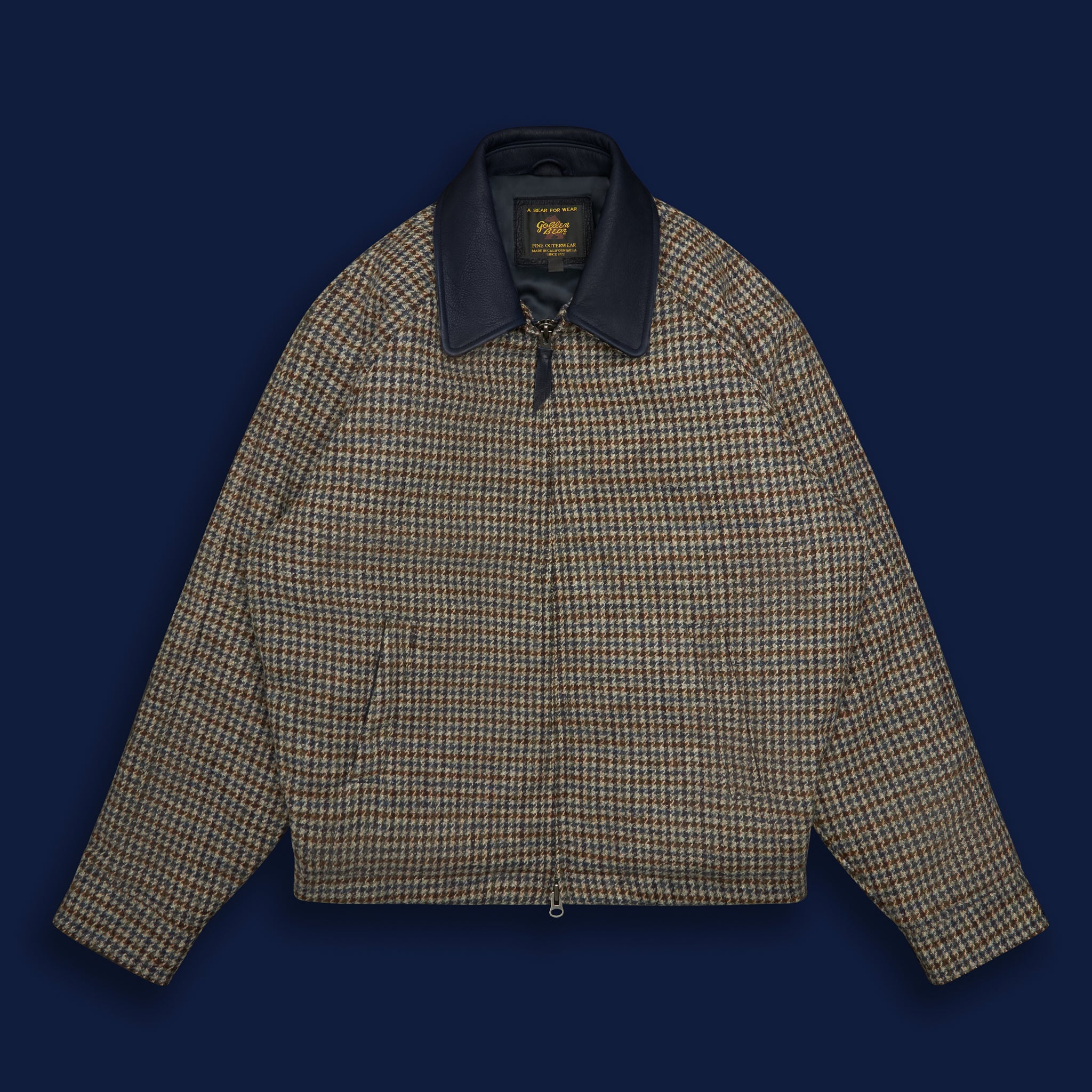 Brown Plaid Wool Classic Fit - Golden Bear Sportswear 