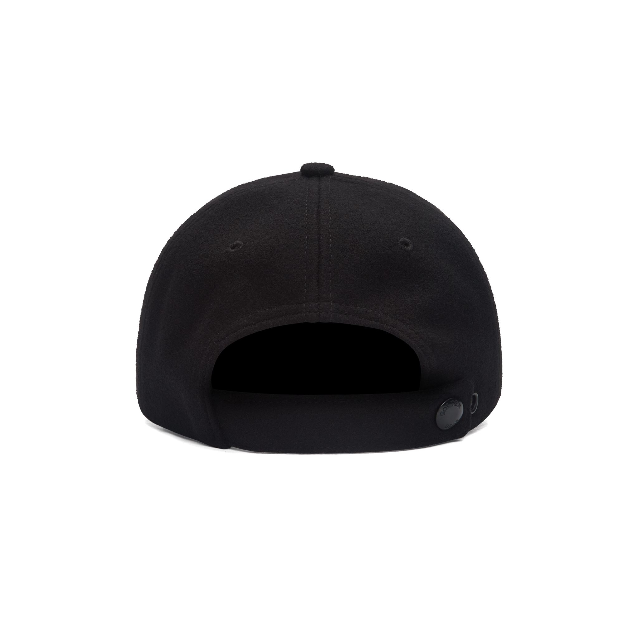 THE RAIDER - Black Melton Wool/Leather Cap