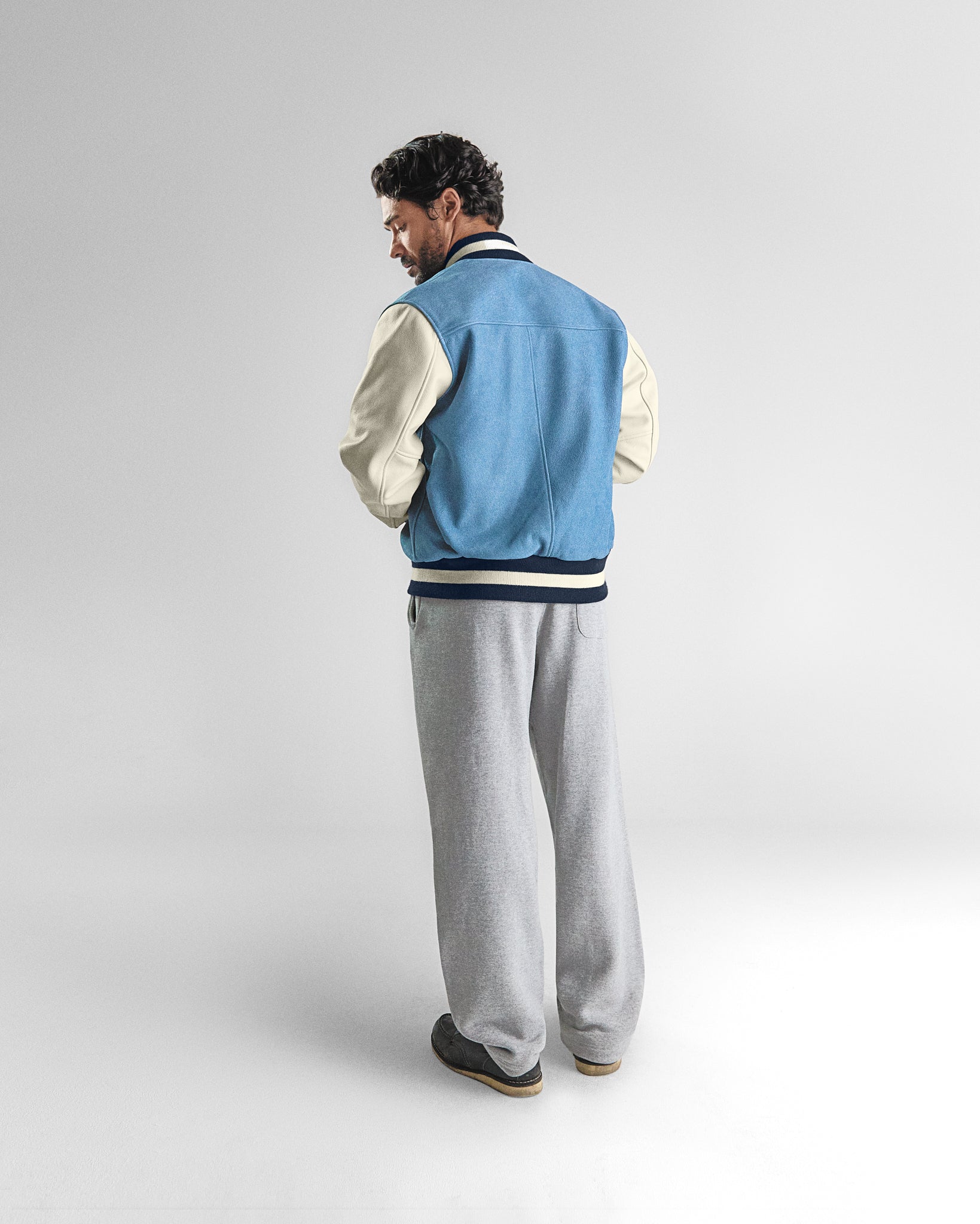 THE WELDON - Indigo/Stone "Denim" Leather Classic Fit