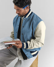 THE WELDON - Indigo/Stone "Denim" Leather Classic Fit