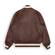 THE LEATHER RALSTON - Coffee Bean Leather Raglan Classic Fit