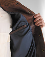 THE LEATHER RALSTON - Coffee Bean Leather Raglan Classic Fit