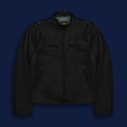 THE LODI - Black Horse Hide Leather Slim Fit - Golden Bear Sportswear 