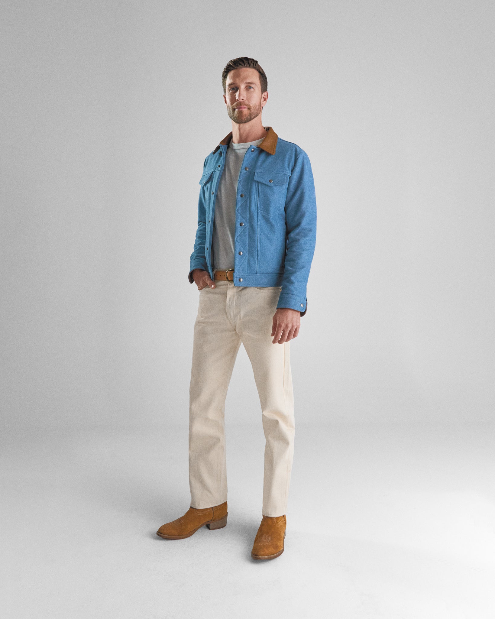 The Haight Denim Print Trucker Classic Fit