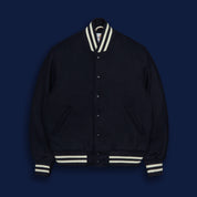 THE PORTOLA - Navy Wool/Striped Cuff Classic Fit - Golden Bear Sportswear 
