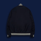 THE PORTOLA - Navy Wool/Striped Cuff Classic Fit - Golden Bear Sportswear 