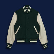 THE ALBANY - Forest Melton Wool/Stone Leather Contemporary Fit