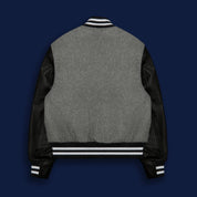 THE ALBANY - Grey Melton Wool/Black Leather Contemporary Fit - Golden Bear Sportswear 