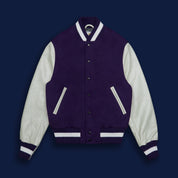THE ALBANY - Purple Melton Wool/White Leather Contemporary Fit - Golden Bear Sportswear 