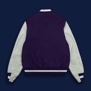 THE ALBANY - Purple Melton Wool/White Leather Contemporary Fit - Golden Bear Sportswear 