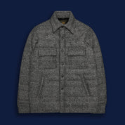 THE POTRERO - Black/Cream Quilted Herringbone Wool Contemporary Fit - Golden Bear Sportswear 