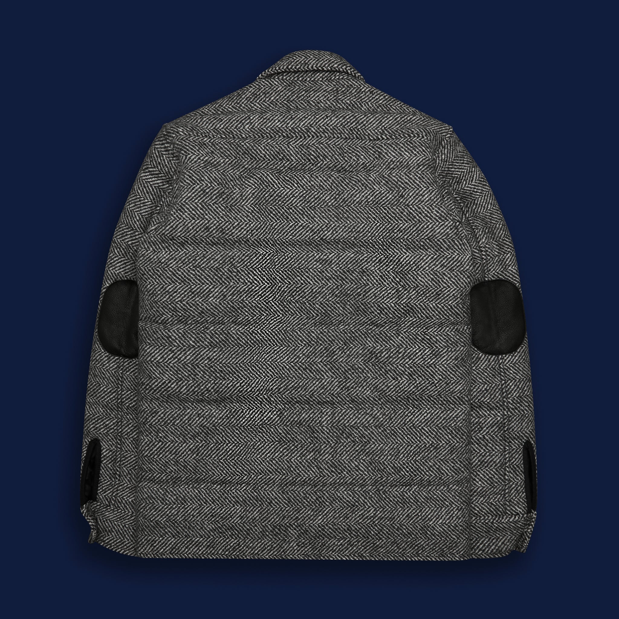 Cream Quilted Herringbone Wool Contemporary Fit - Golden Bear Sportswear 