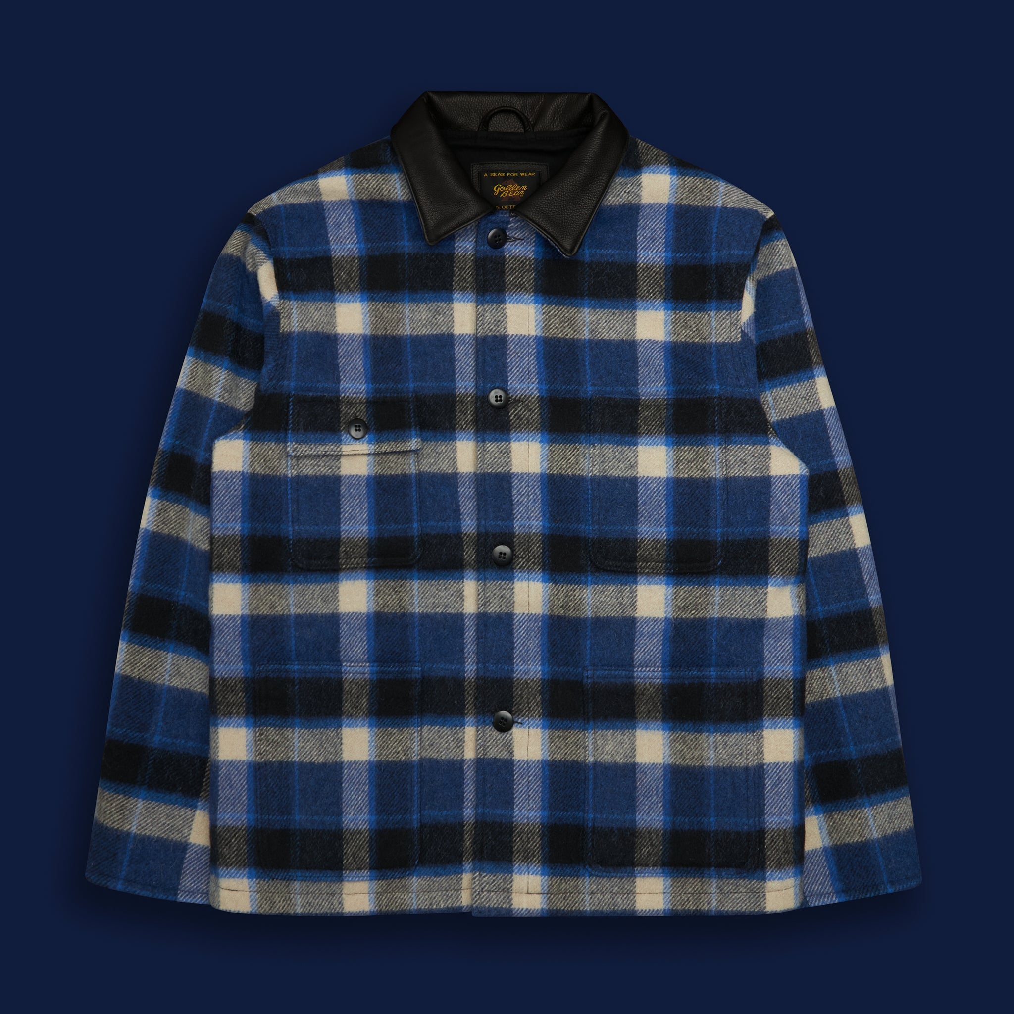 Black Plaid Wool Tailored Classic Fit - Golden Bear Sportswear 