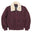 Contemporary Fit Burgundy Lux Wool Bomber with Detachable Fur Collar - Golden Bear Sportswear 