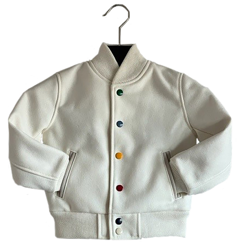 NEW!  Natural Melton All Wool Kids Varsity - Golden Bear Sportswear 